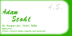 adam stohl business card